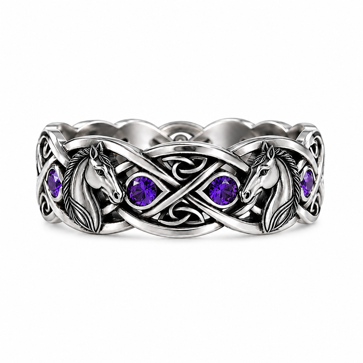 Amethyst Horse Ring